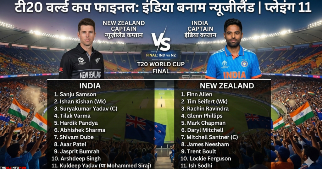 India vs NZ Final Playing 11