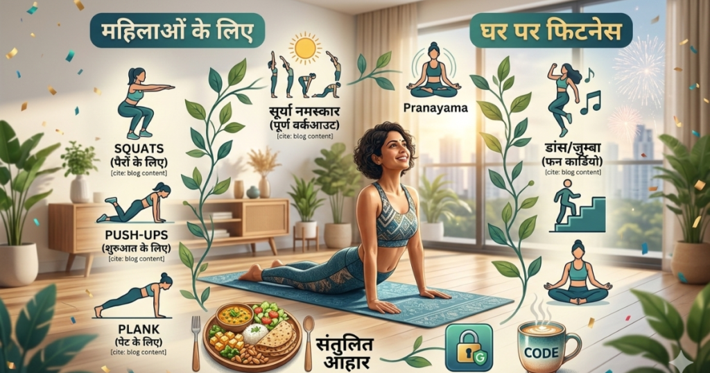 Women fitness tips at home