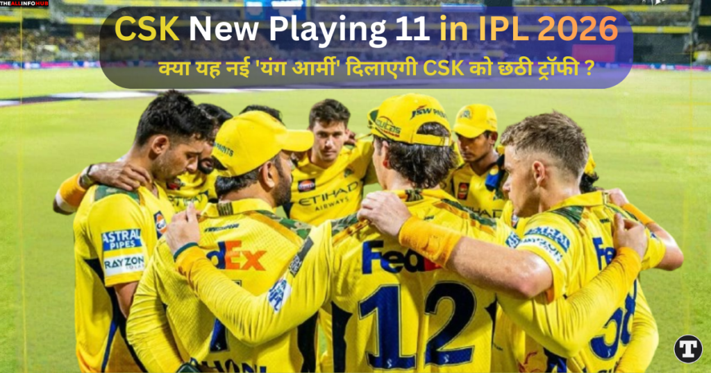 CSK Playing 11 2026, IPL 2026, Chennai Super Kings, MS Dhoni, Sanju Samson CSK, Ruturaj Gaikwad, CSK Squad 2026, IPL Auction 2026, TheAllinfoHub Sports, Cricket News Hindi, Shivam Dube